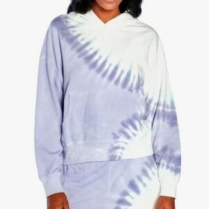 Wildfox Ladies Tie Dye Hoodie Sweatshirt Size XXL Peri Shibori